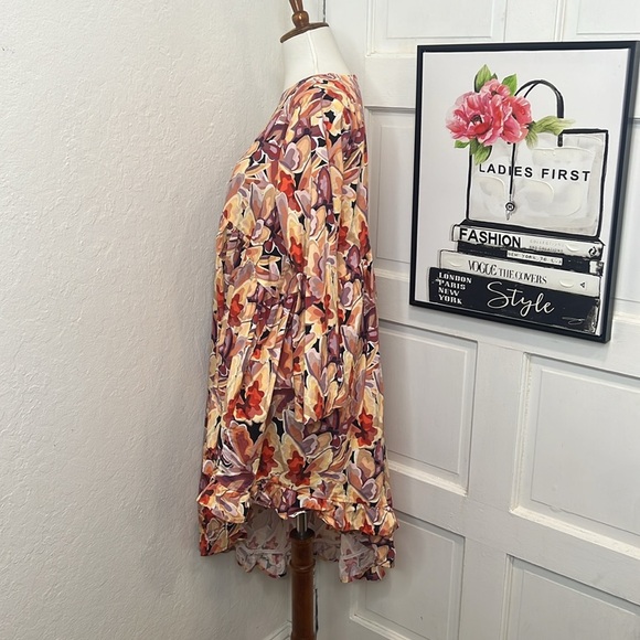 Kika Vargas Multicolored Asymmetric Long Sleeve Dress Size S - Picture 3 of 11